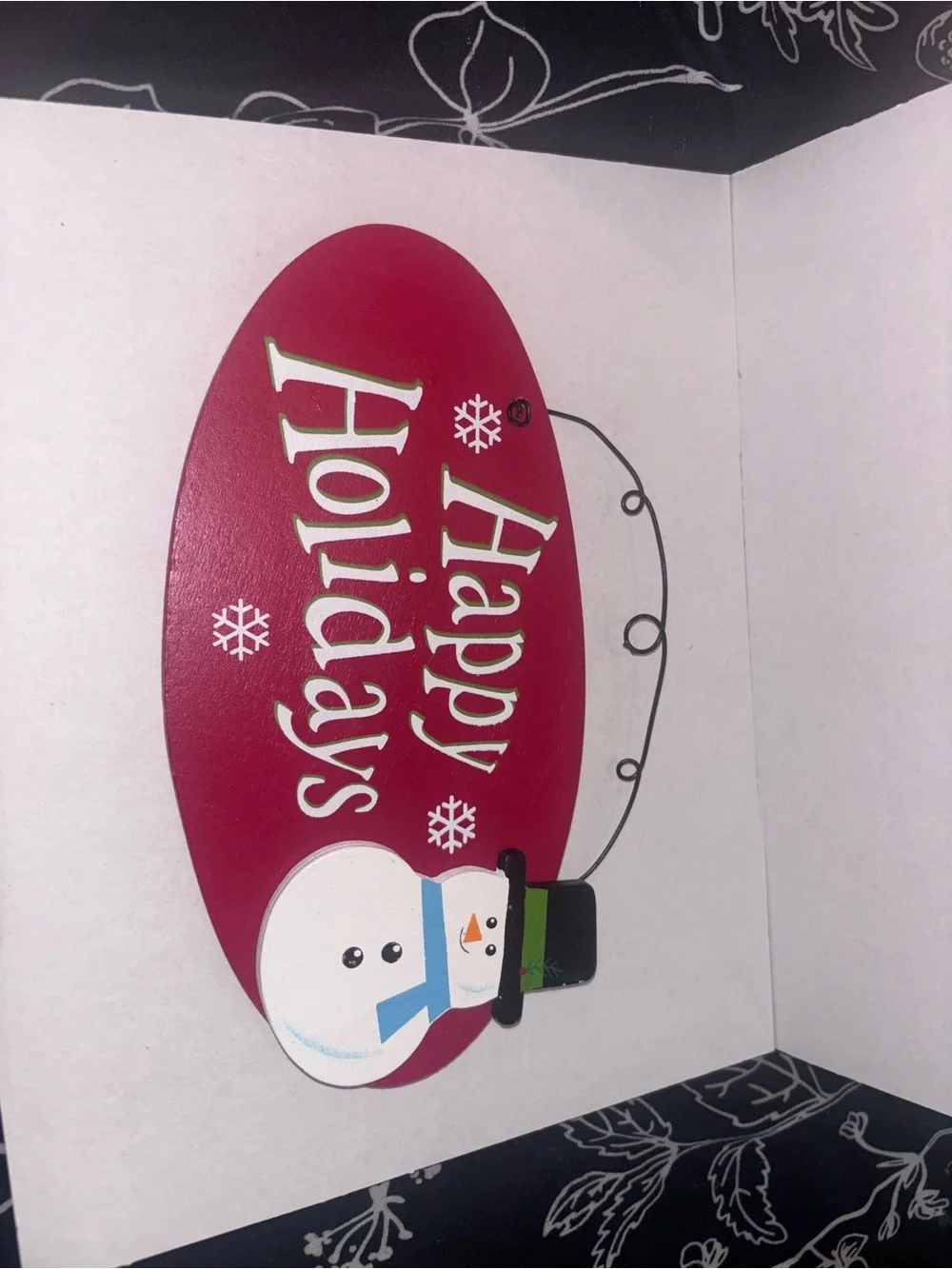 Happy Holidays Red Snowman Wall Sign